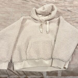 American Eagle Cream Sherpa Hoodie